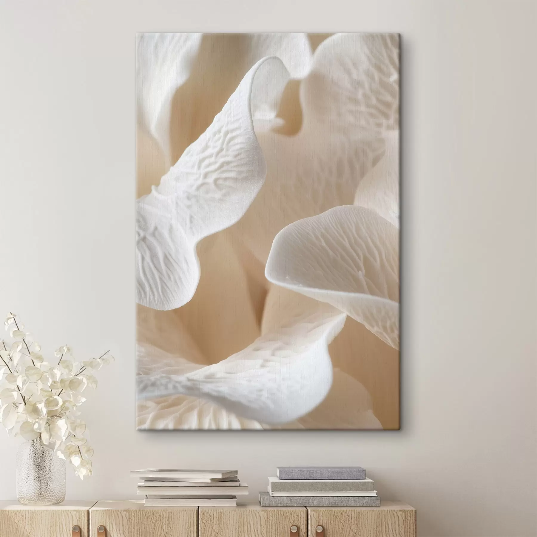 Paveikslėlis žiedlapių su gyslomis smėlio atspalvių s45703