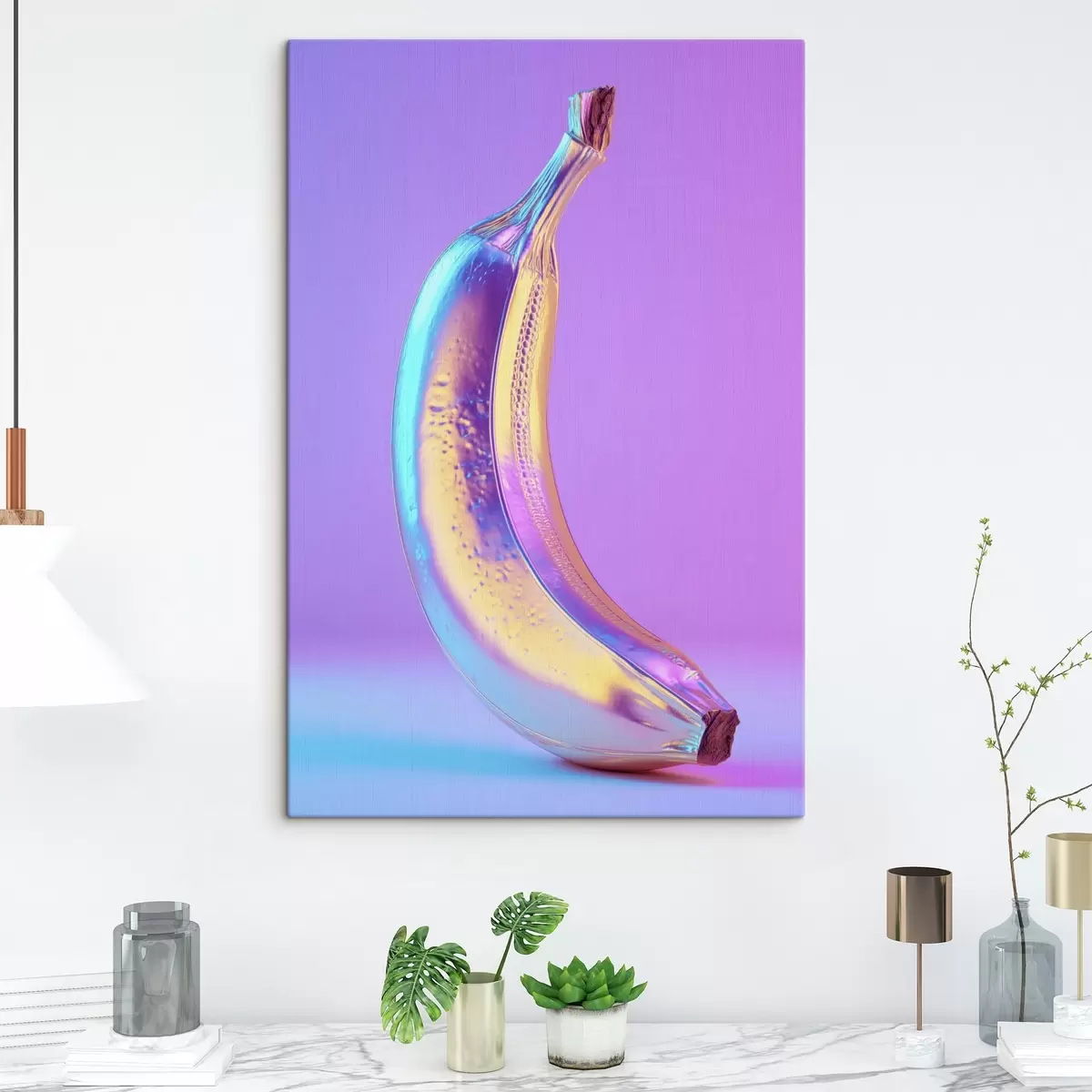 Paveikslėlis ryškus blizgus bananas pop art stiliaus s45728
