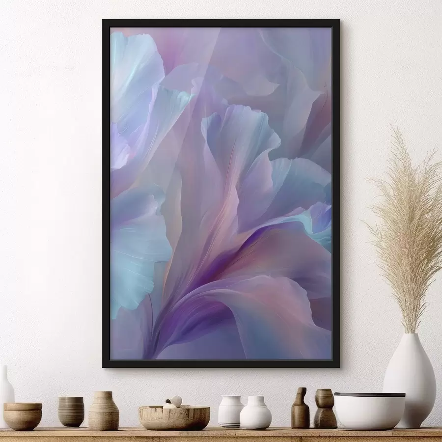 Fototapetai subtilus fantazijos gėlė su violetinės, mėlynos ir rožinės spalvų žiedlapiais. f45711