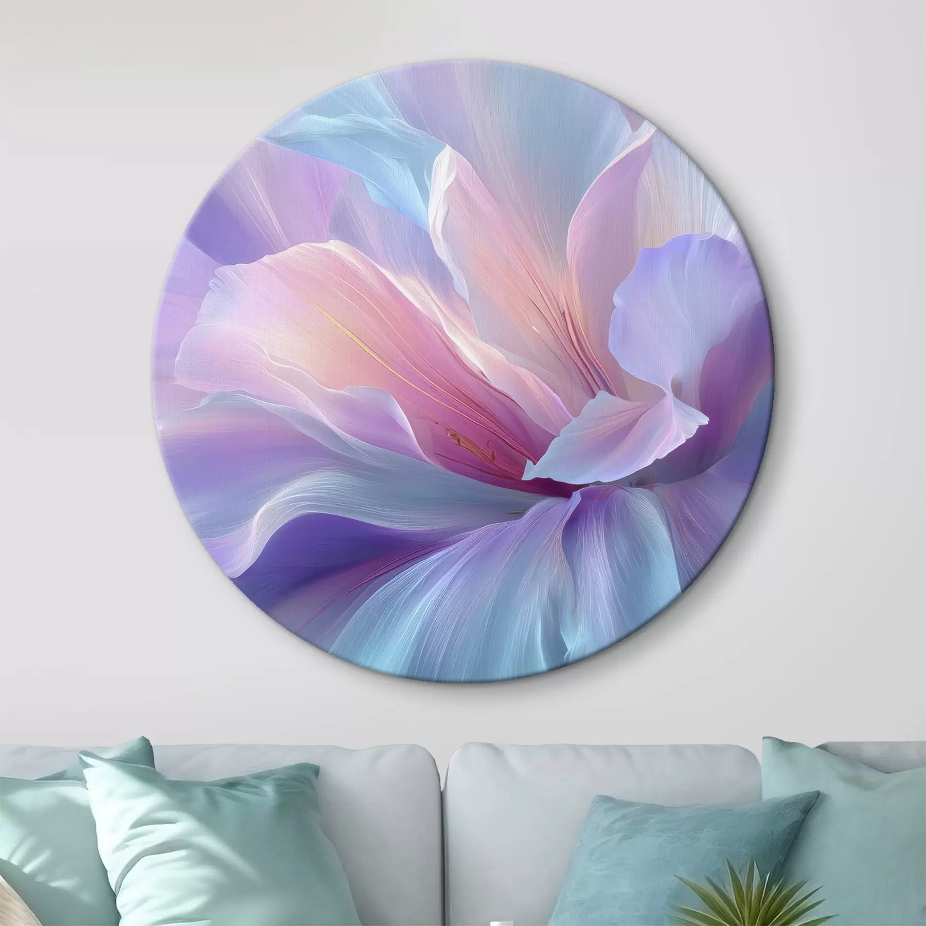 Paveikslėlis subtilus fantazijos gėlė su violetinės, mėlynos ir rožinės spalvų žiedlapiais r45710