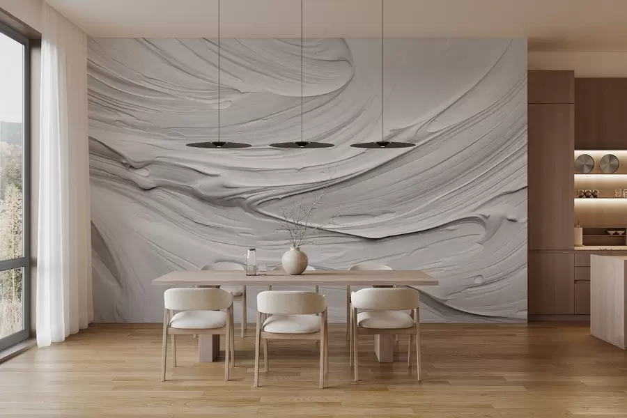 Fototapetai Abstrakčios tekstūros baltos spalvos dažų potėpiai, imituojantys sūkurinius raštus, neutrali, minimalistinė moderni kompozicija w09394 - Uwalls.lt Fototapetai Abstrakčios tekstūros baltos spalvos dažų potėpiai, imituojantys sūkurinius raštus, neutrali, minimalistinė moderni kompozicija w09394