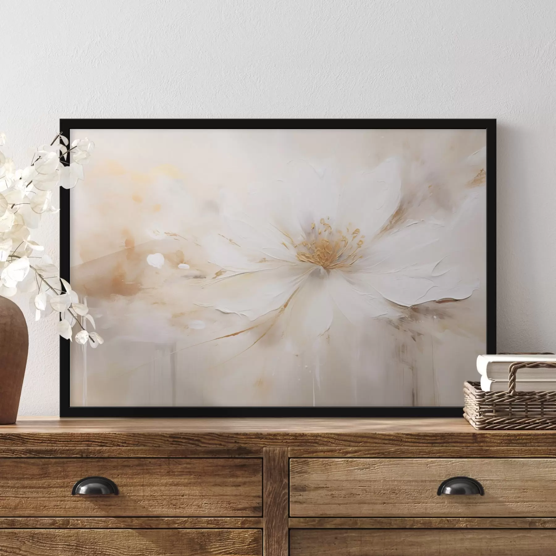 Fototapetai Šviesus gėlė su geltonai oranžiniu centru f45802