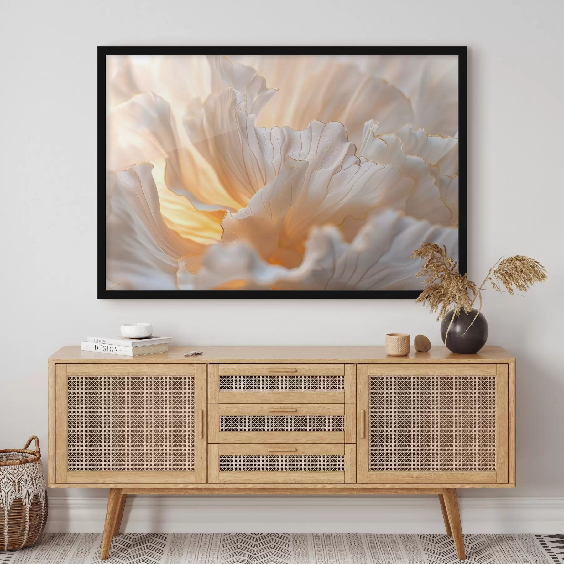 Fototapetai Subtilūs šiltų atspalvių žiedlapiai su geltonai oranžiniais kraštais f45820