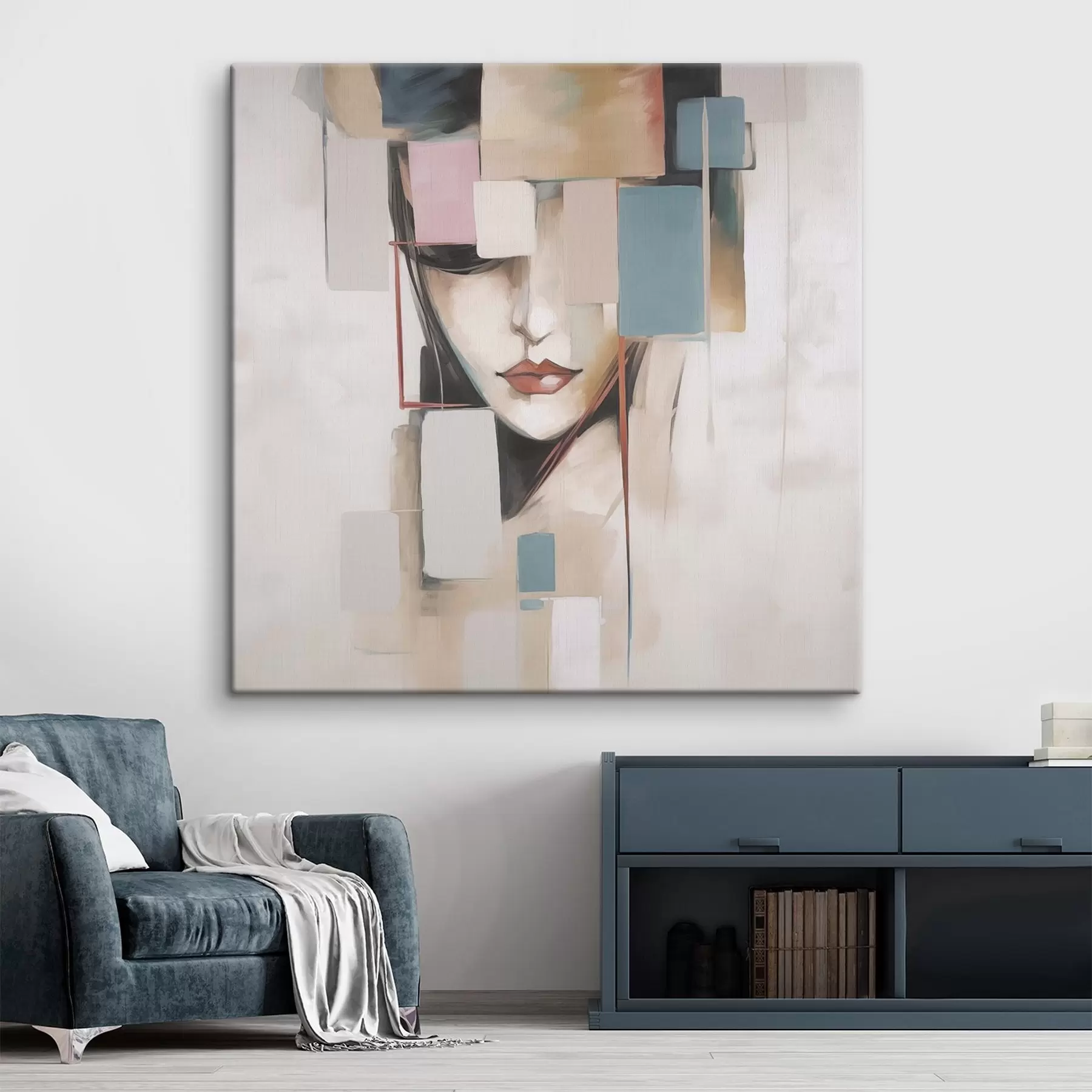 Paveikslėlis Abstraktus portretas, imituojantis tapybą s45920