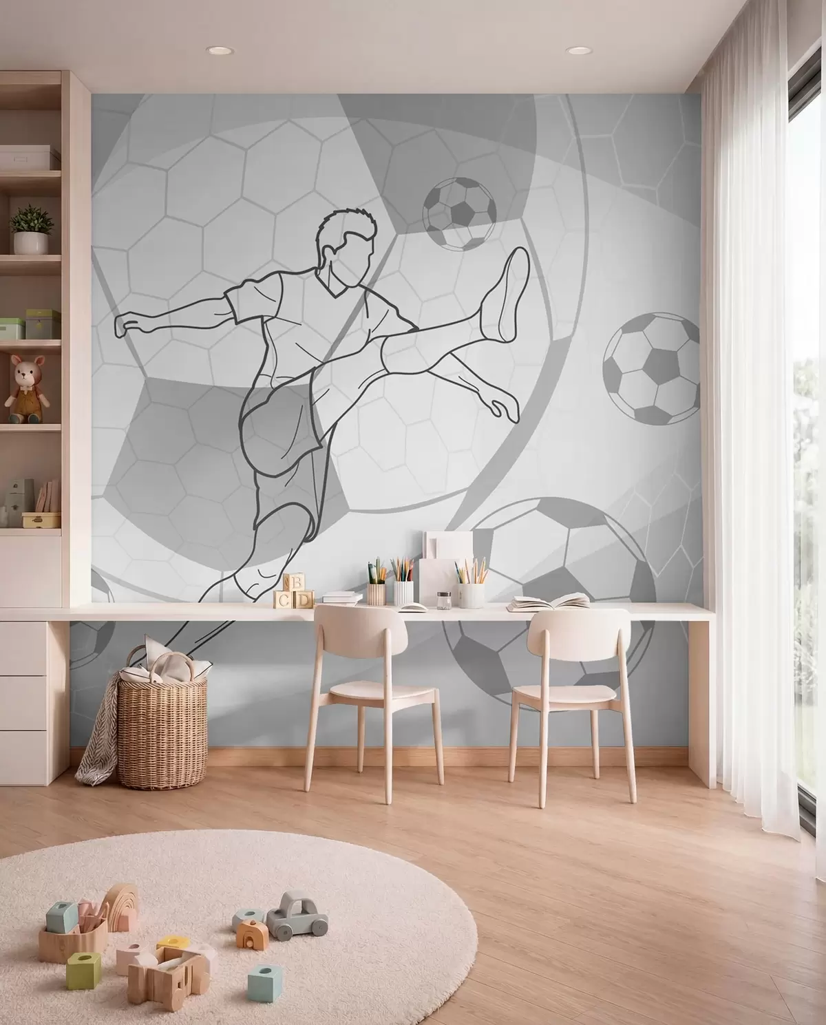 Fototapetai Futbolininkas linijomis w04601v1