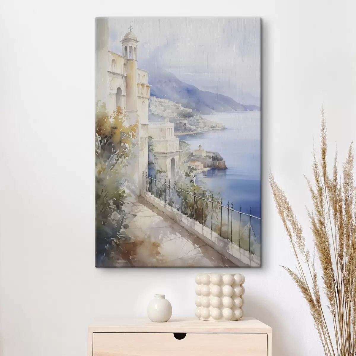 Paveikslėlis Įlanka netoli miesto, akvarelės imitacija s45979