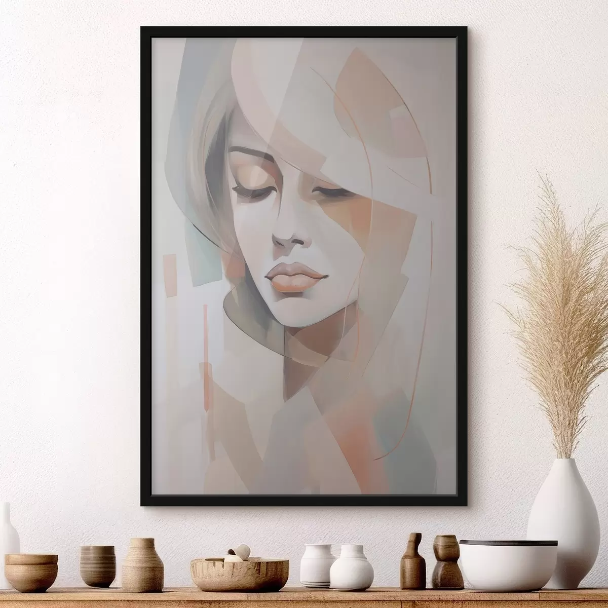Plakatas Abstraktus merginos portretas f45972