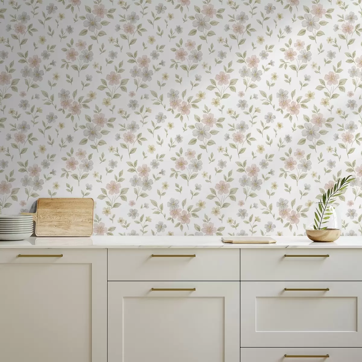 Tapetai Mažos akvarelinės gėlės pastelinėmis spalvomis ant balto fono a00596v1 Tapetai Mažos akvarelinės gėlės pastelinėmis spalvomis ant balto fono a00596v1