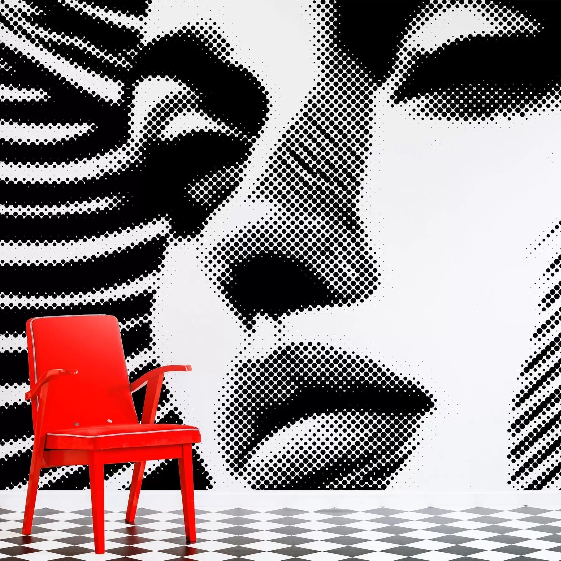 Fototapetai Pop art stiliaus moters veidas w04504
