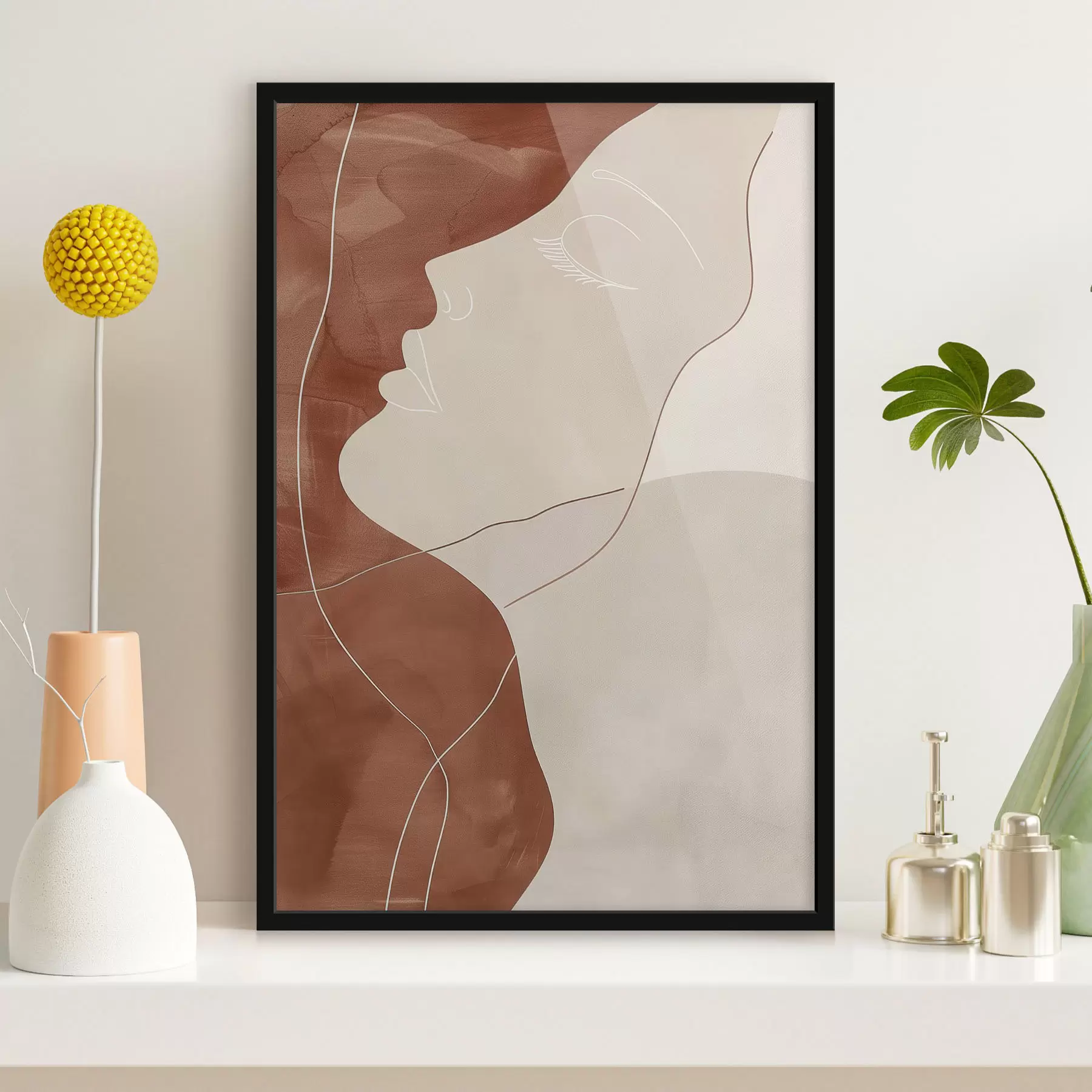 Fototapetai Abstrakcija, merginos siluetas f45656