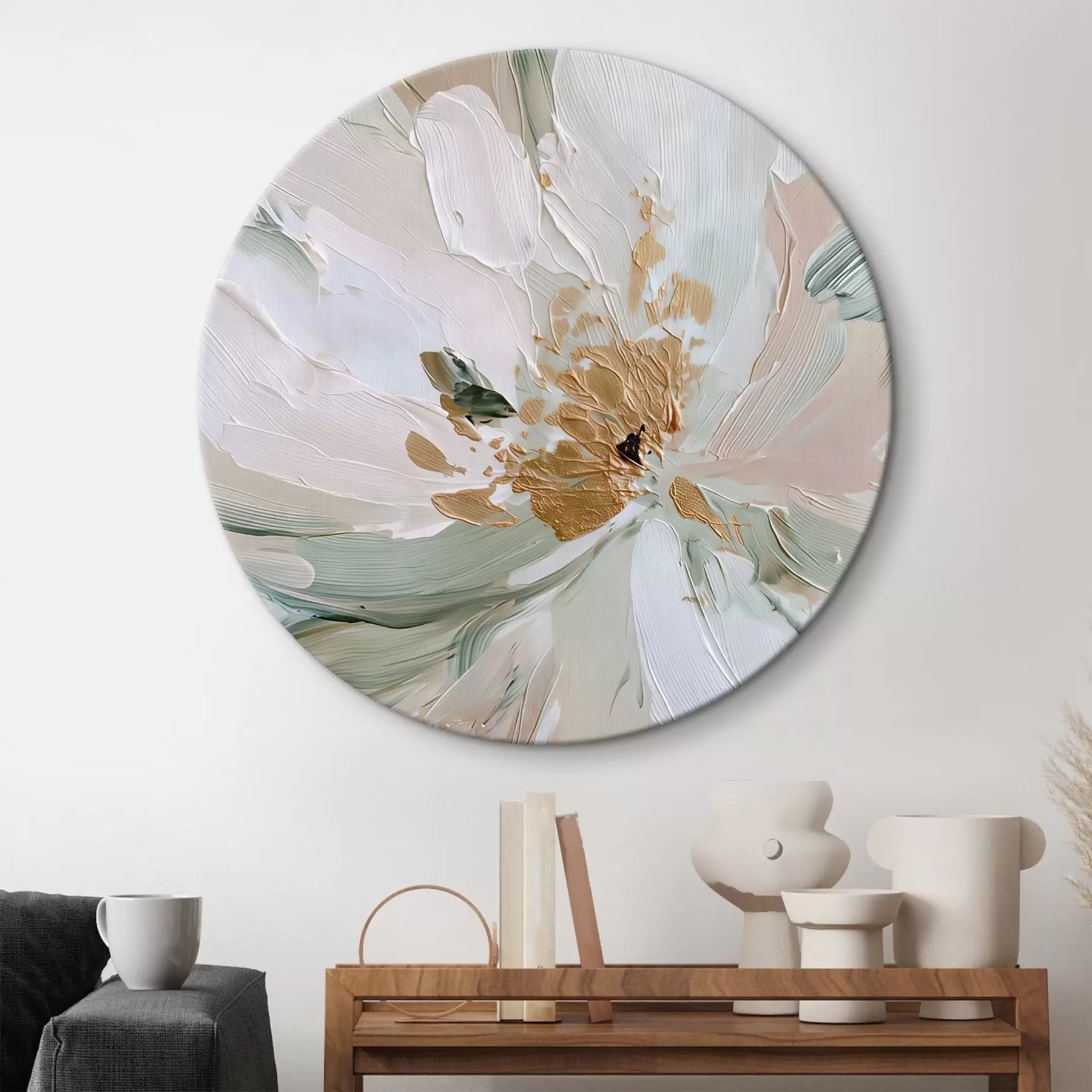 Paveikslėlis Pastelinė impasto gėlė su geltonais akcentais r45900