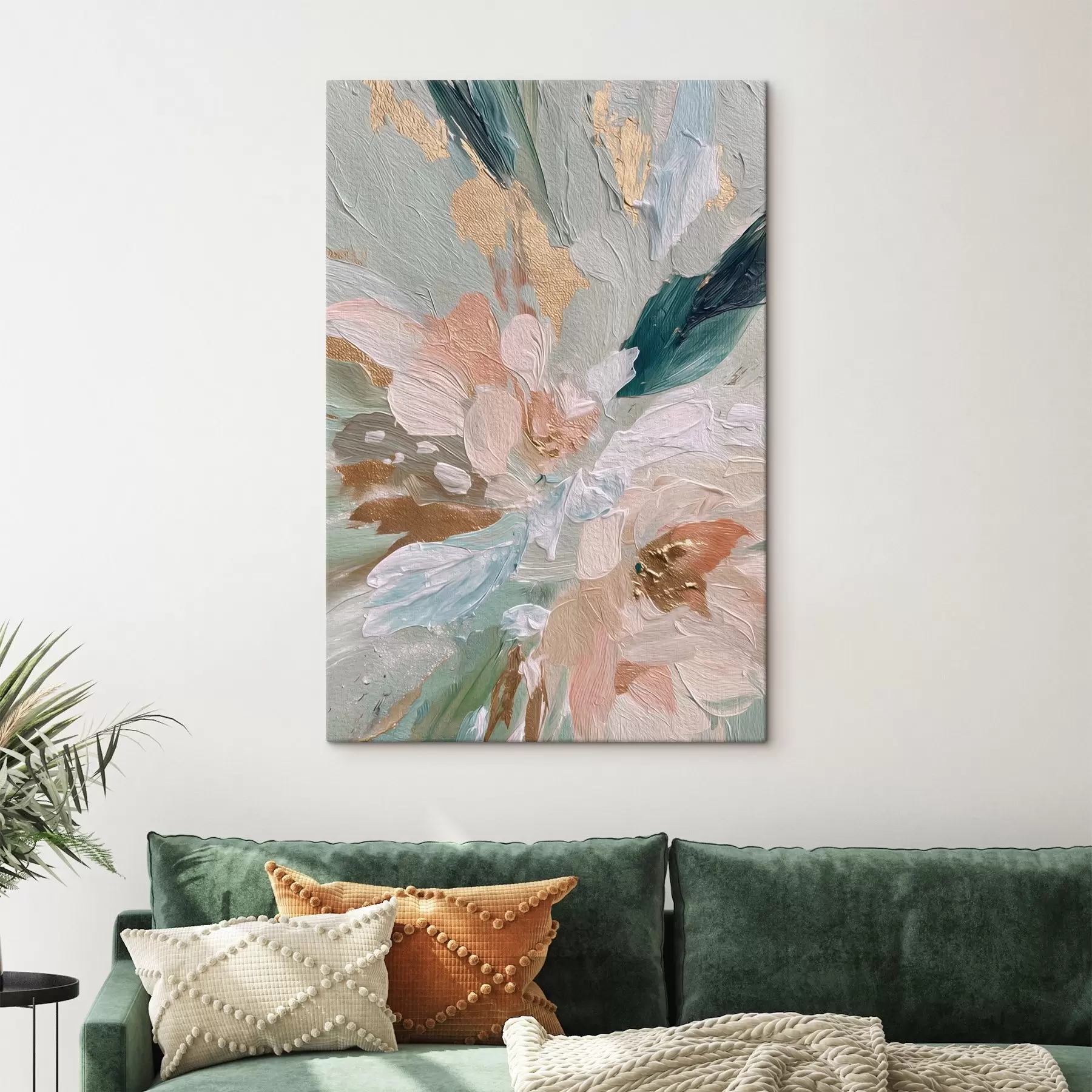 Fototapetai Pasteliniai gėlių potėpiai su geltonomis dėmėmis s45899