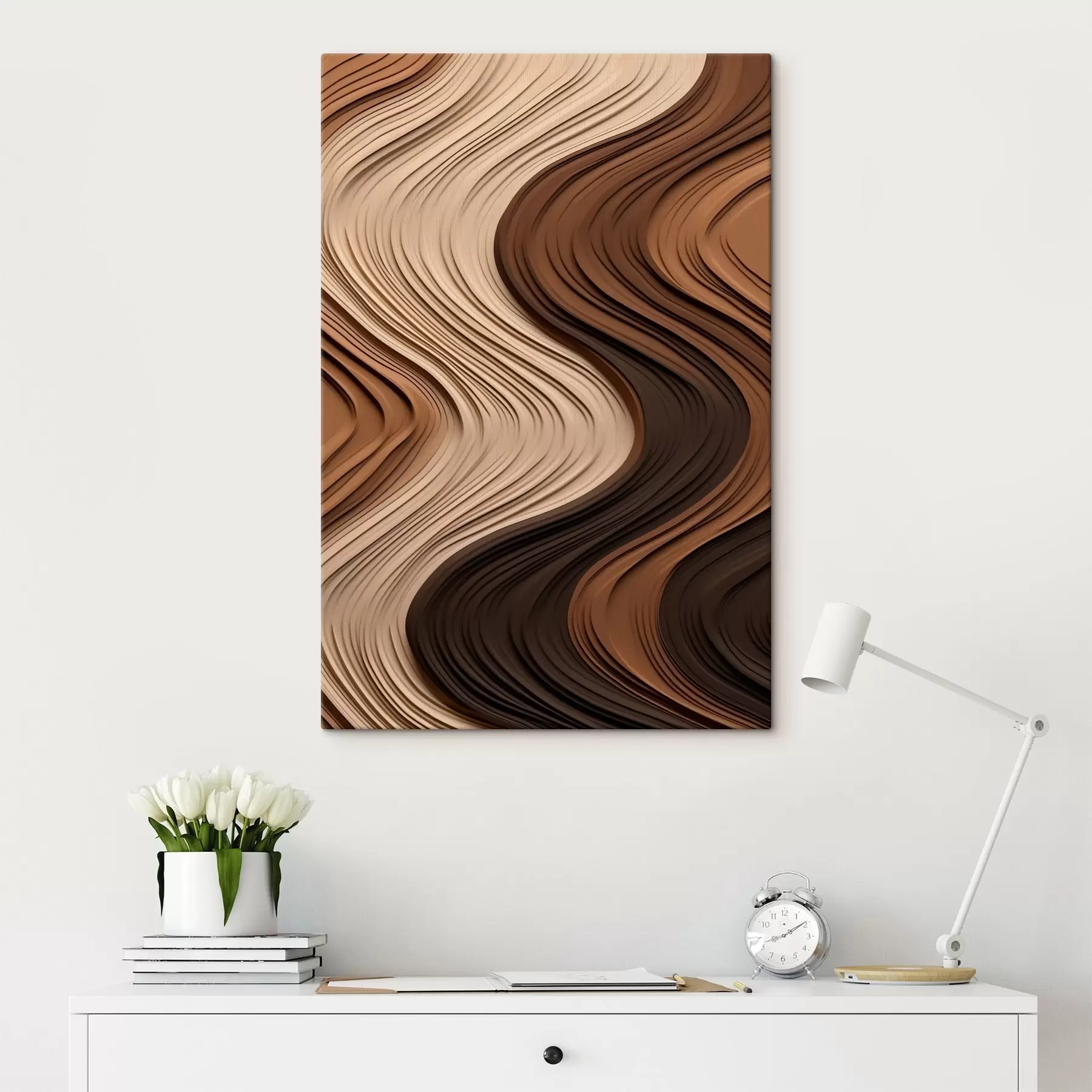 Paveikslėlis Vertikalios bangos šiltų smėlio-rudų sluoksnių s45905