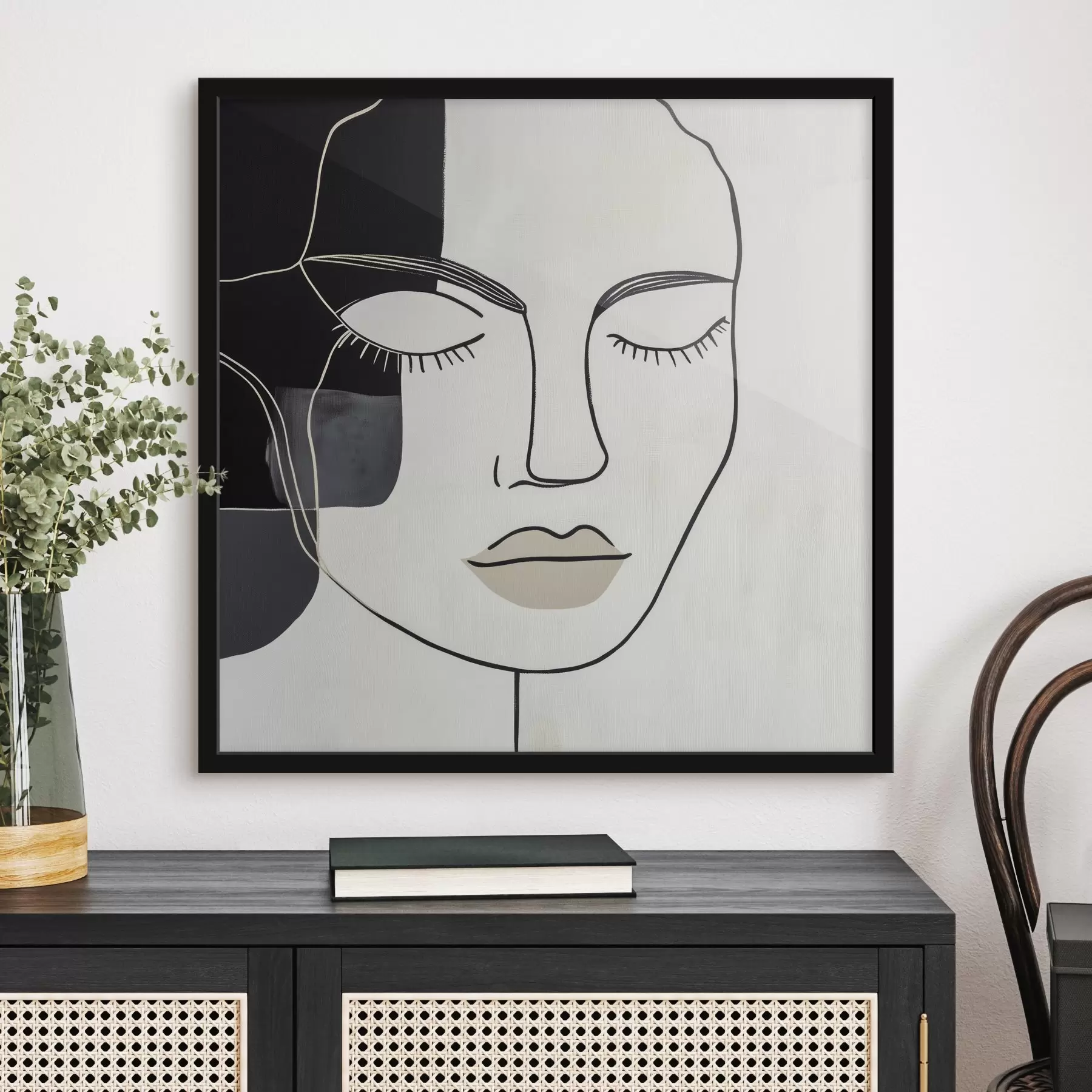 Fototapetai Minimalistinis abstraktus portretas f45987