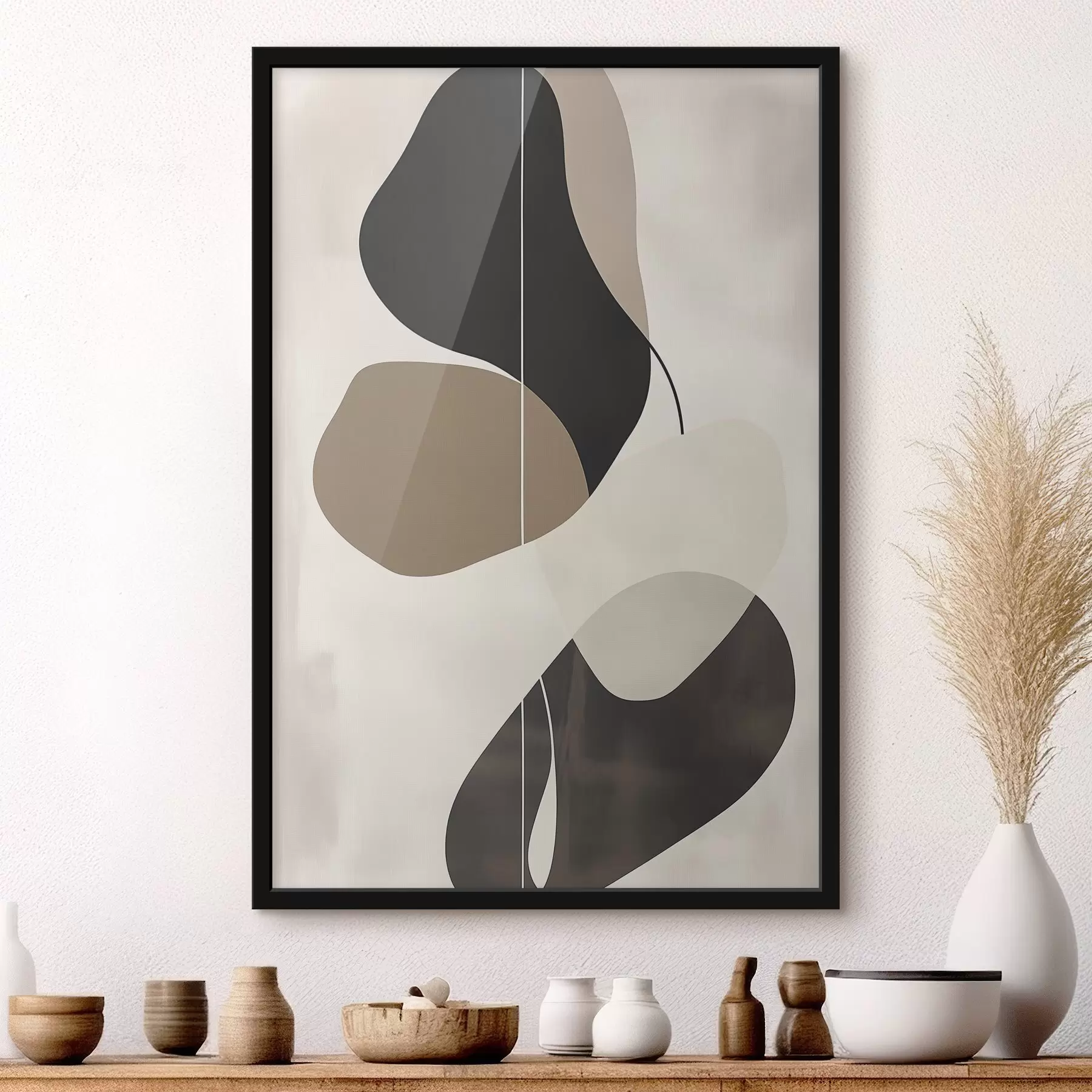 Fototapetai Plaukiojančios abstrakčios formos f45995