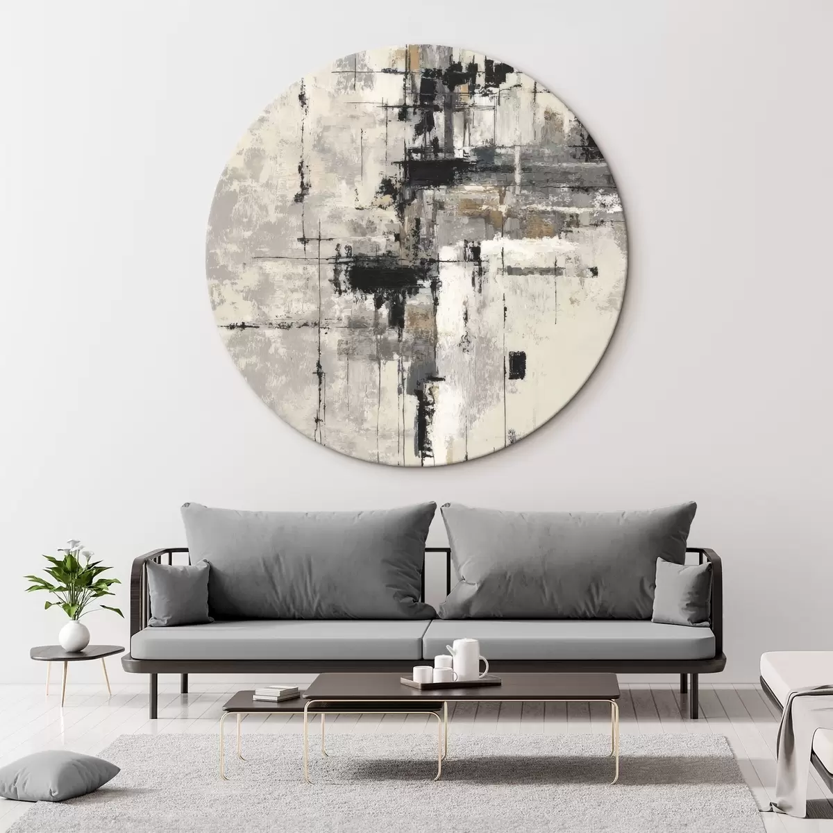 Apvalūs paveikslai Abstrakcija r46005