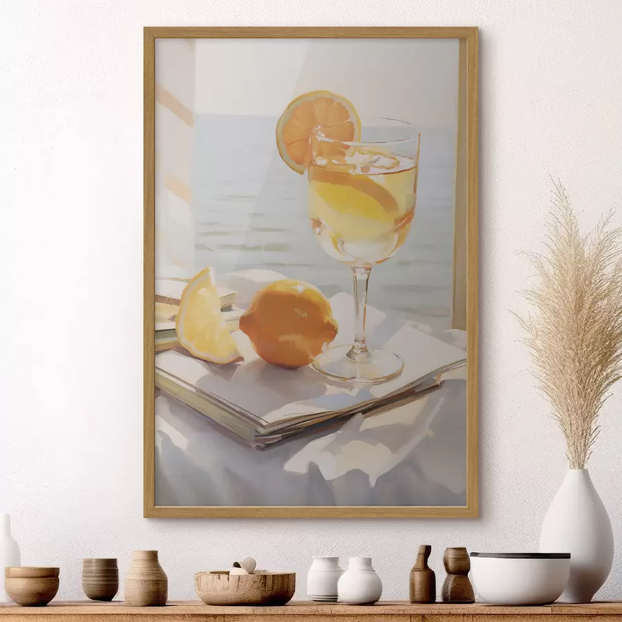 Fototapetai Kokteilis stiklinėje prie lango f46064