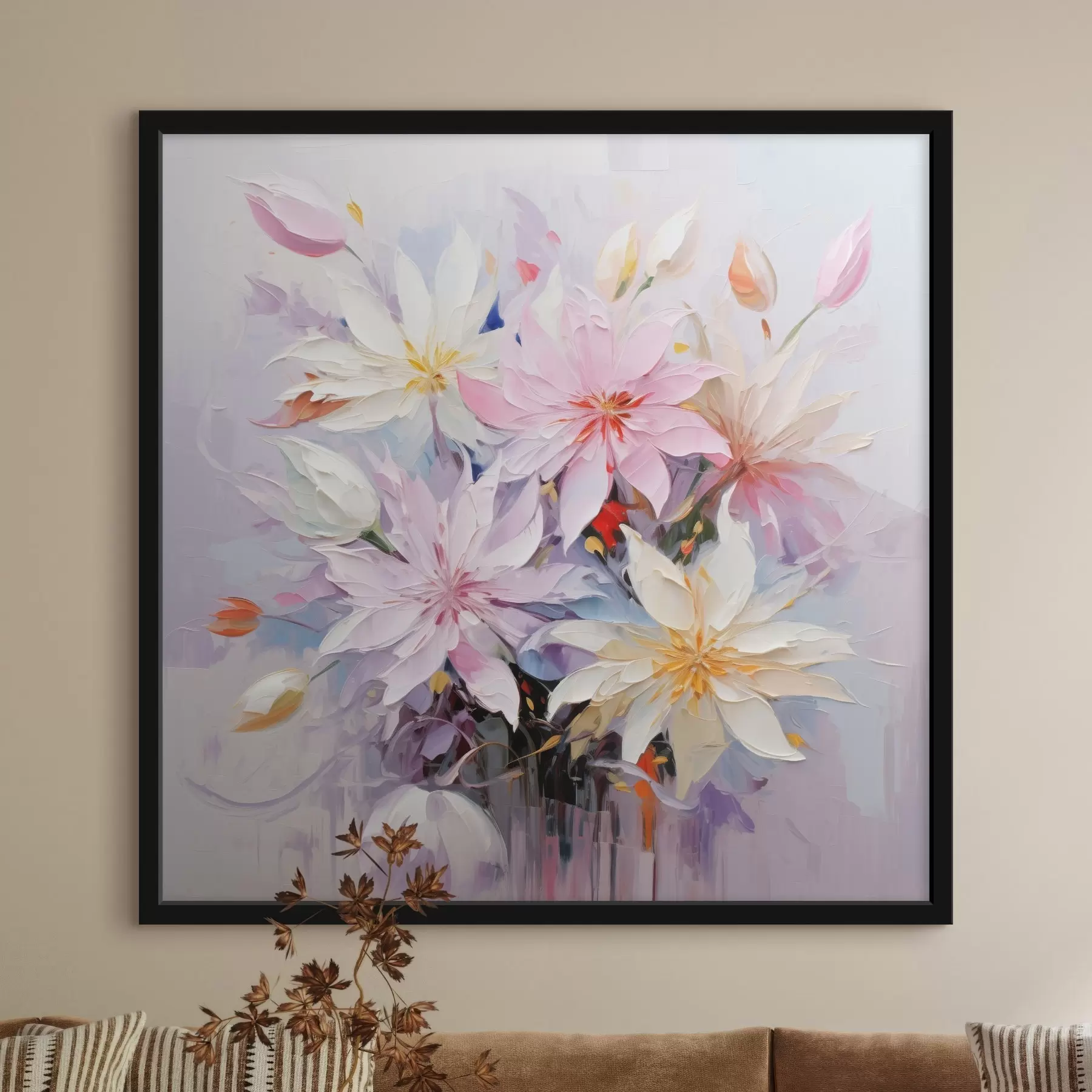 Fototapetai Gėlių puokštė aliejaus tapybos stiliumi f45738