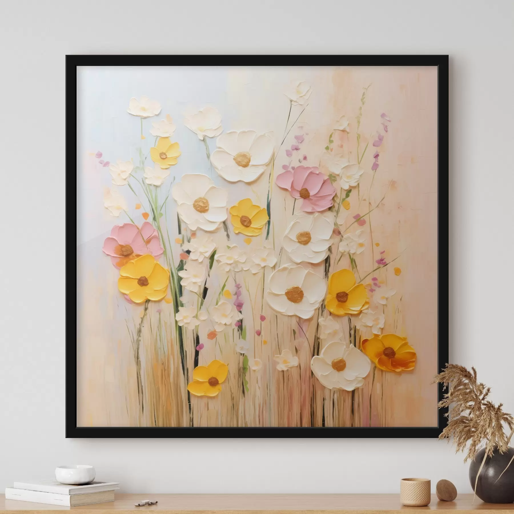 Fototapetai Pavasario abstrakcija su tapybos elementais f45740