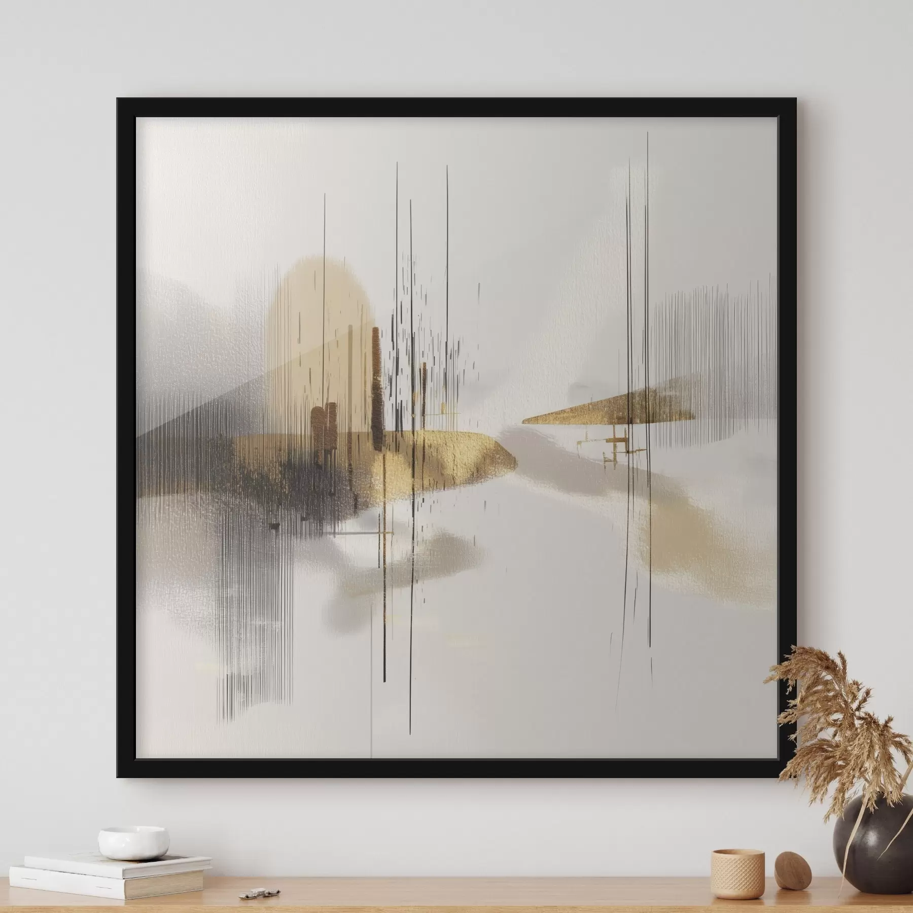 Fototapetai Ramus krantas minimalistiniu grafiniu stiliumi f45849
