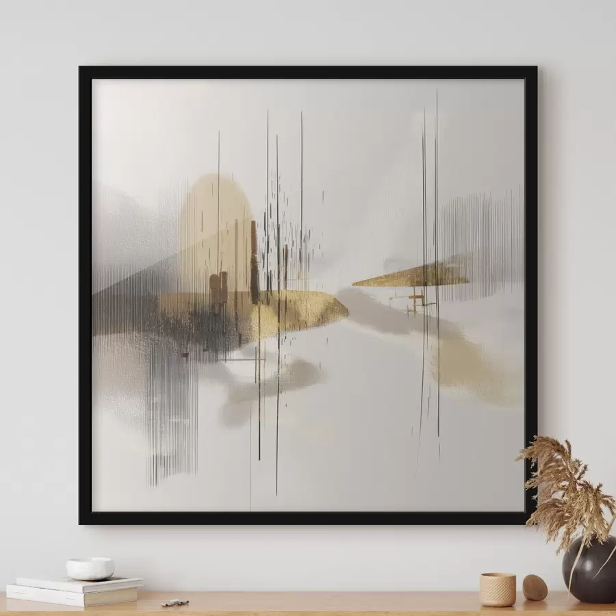 Fototapetai Ramus krantas minimalistiniu grafiniu stiliumi f45849