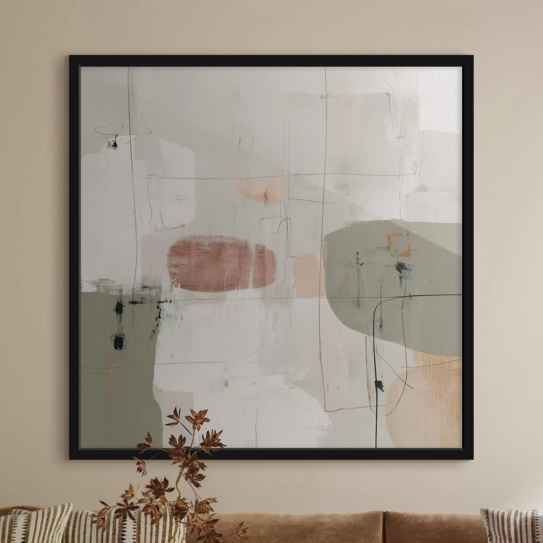 Fototapetai Abstrakčioji kompozicija pastelinėmis spalvomis f45859