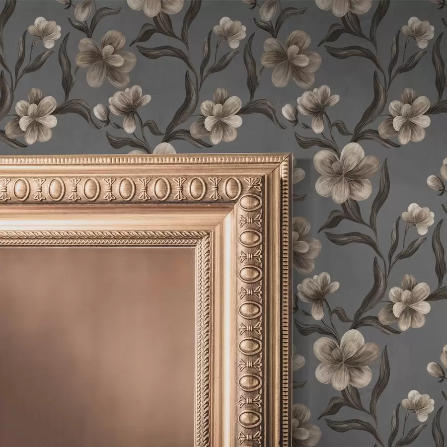 Fototapetai Bėžinės gėlės ant grafito pilkos spalvos fono a00626v4