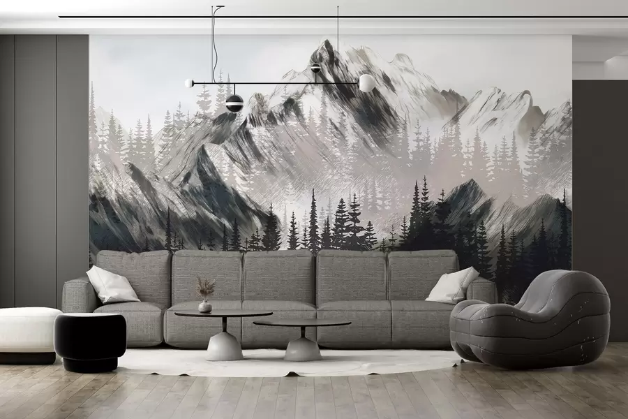 Fototapetai Kalnai ir spygliuočių miškas w04666