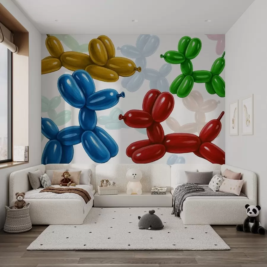 Fototapetai Šunų formos kamuoliukai w04675