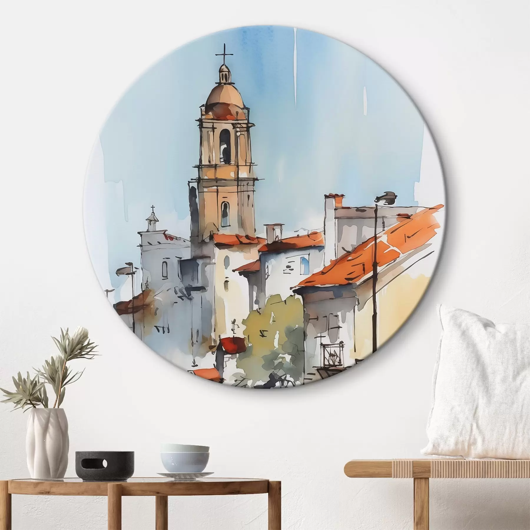 Paveikslėlis Miesto peizažo imitacija akvarele r46120