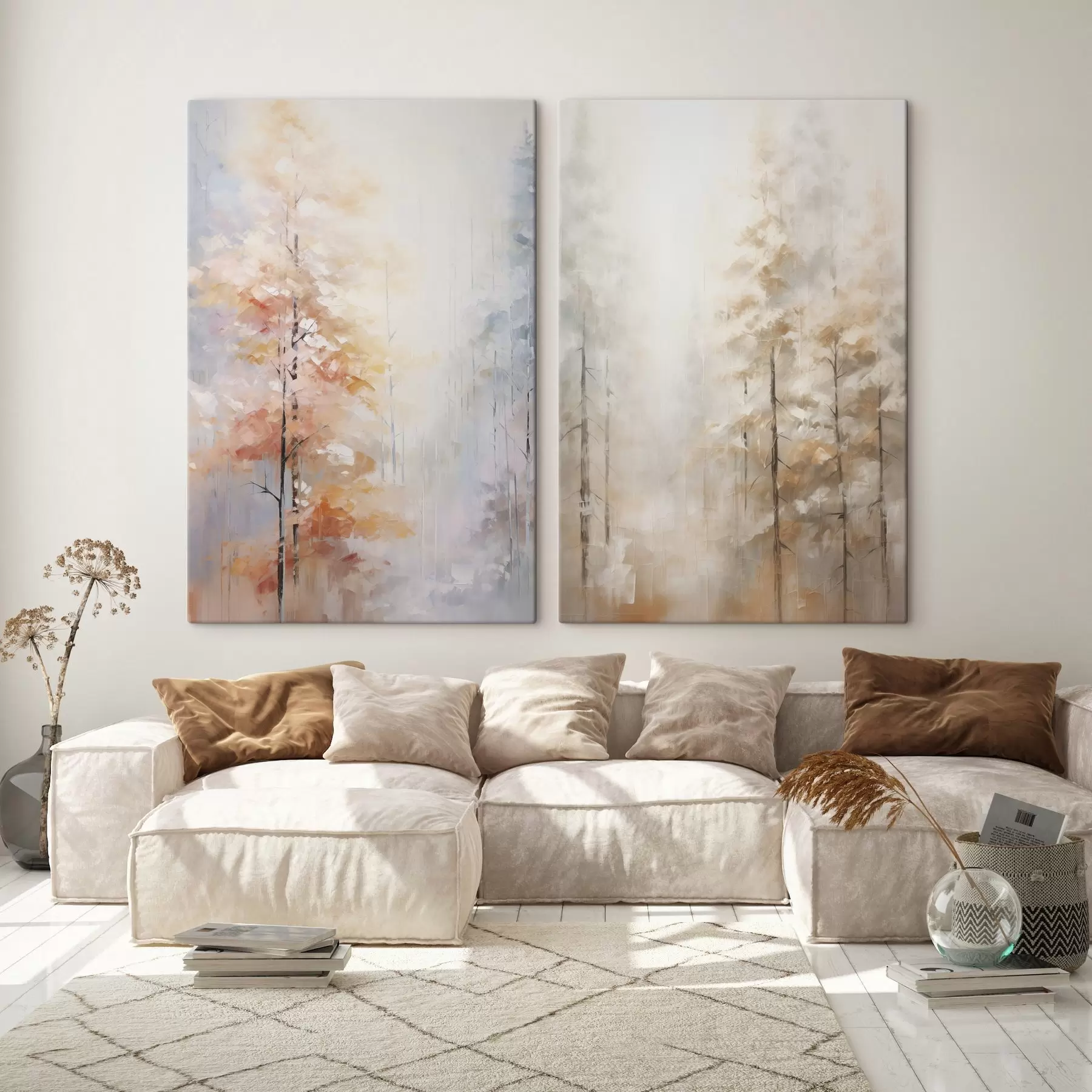 Paveikslėlis Rudens miško imitacijos tapyba m00833