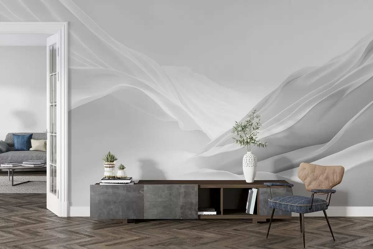 Fototapetai Abstrakčios formos pilkos kalnų viršūnės w09434