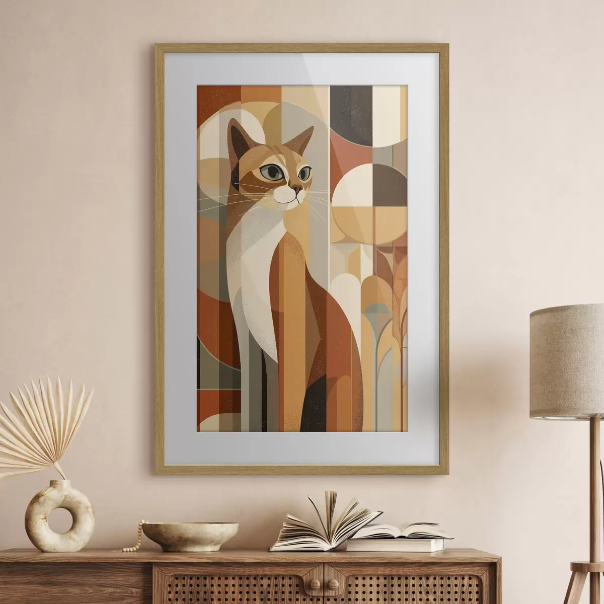 Plakatas Geometrinė katė f46208
