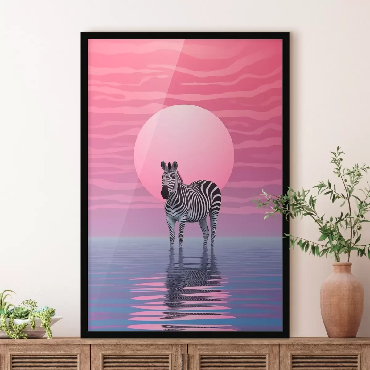 Plakatas Zebra saulėlydžio metu f46230