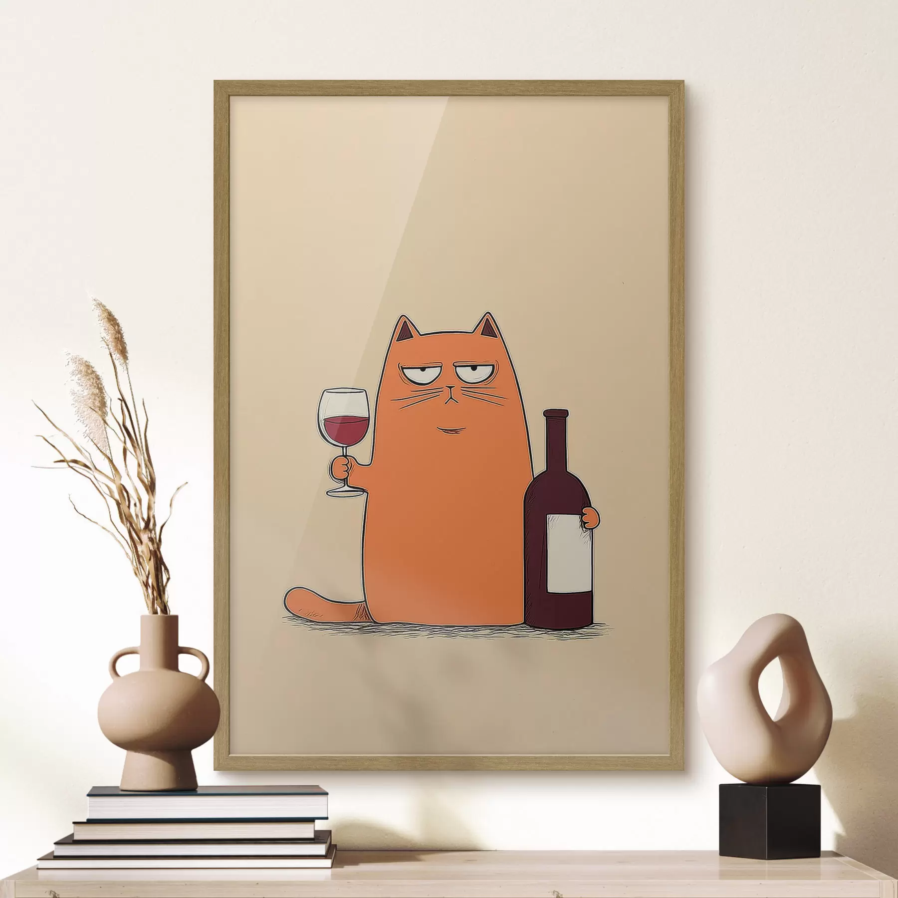 Fototapetai Katė su vynu f46250