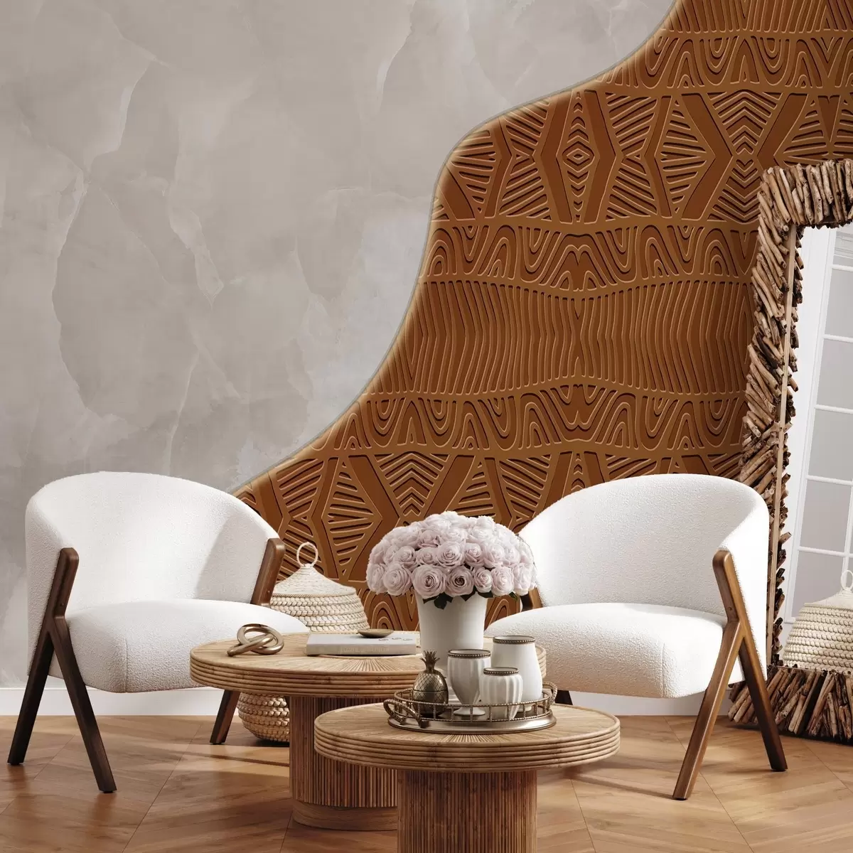 Fototapetai Ornamentas ir betonas w04664