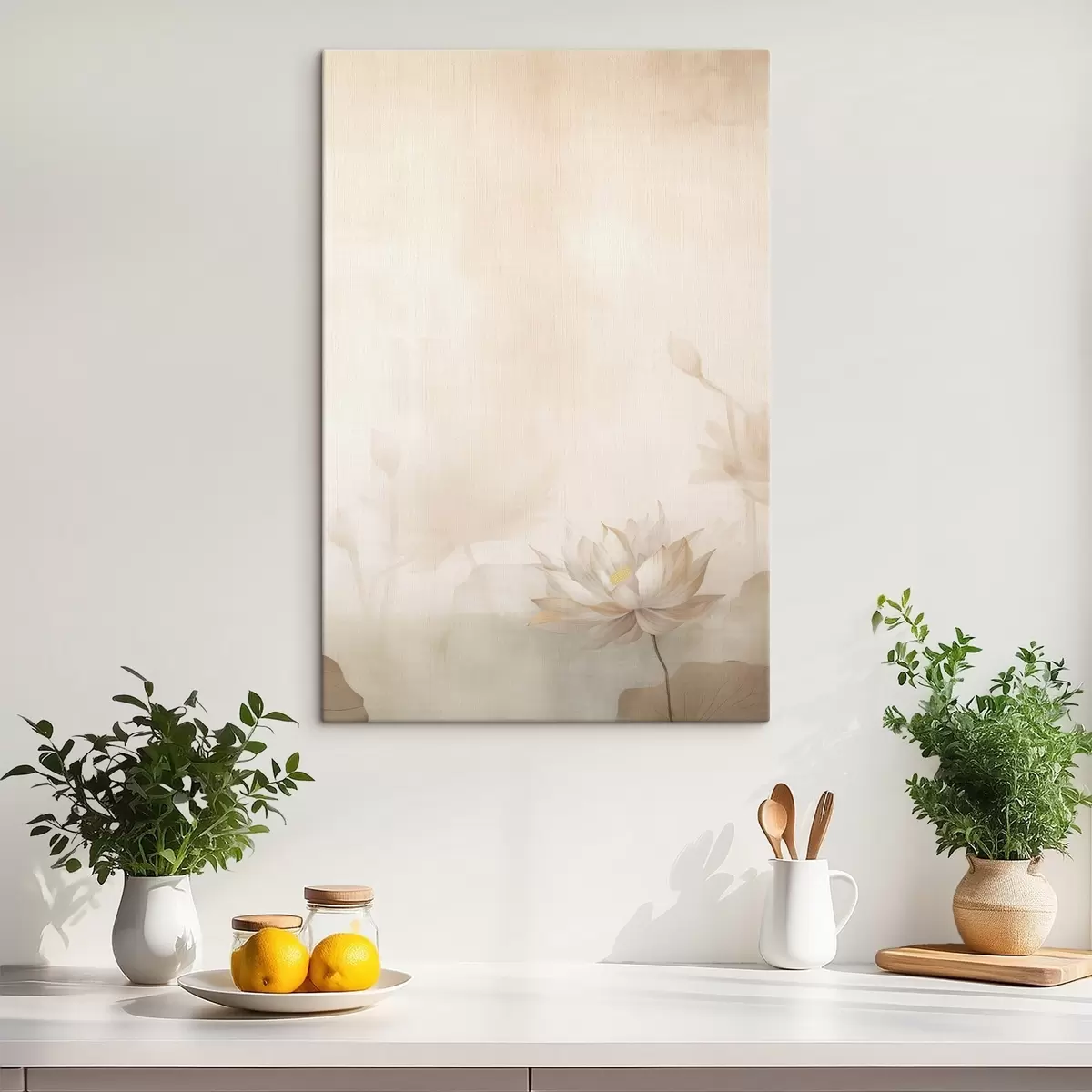 Paveikslėlis Lotus gėlė ant šviesaus fono s46070