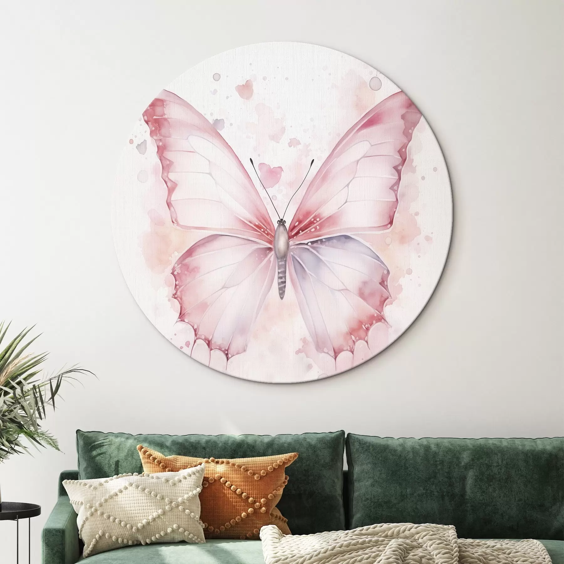 Paveikslėlis Rožinis drugelis, akvarelės technika r46073