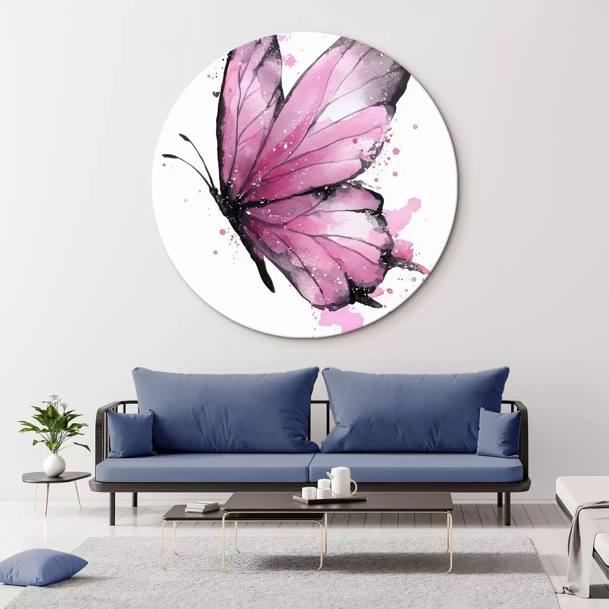 Apvalūs paveikslai Drugelis r46075