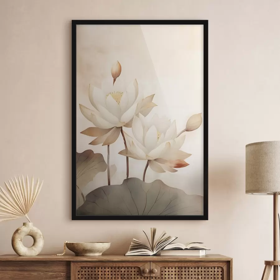 Fototapetai Didelės lotoso gėlės f46069