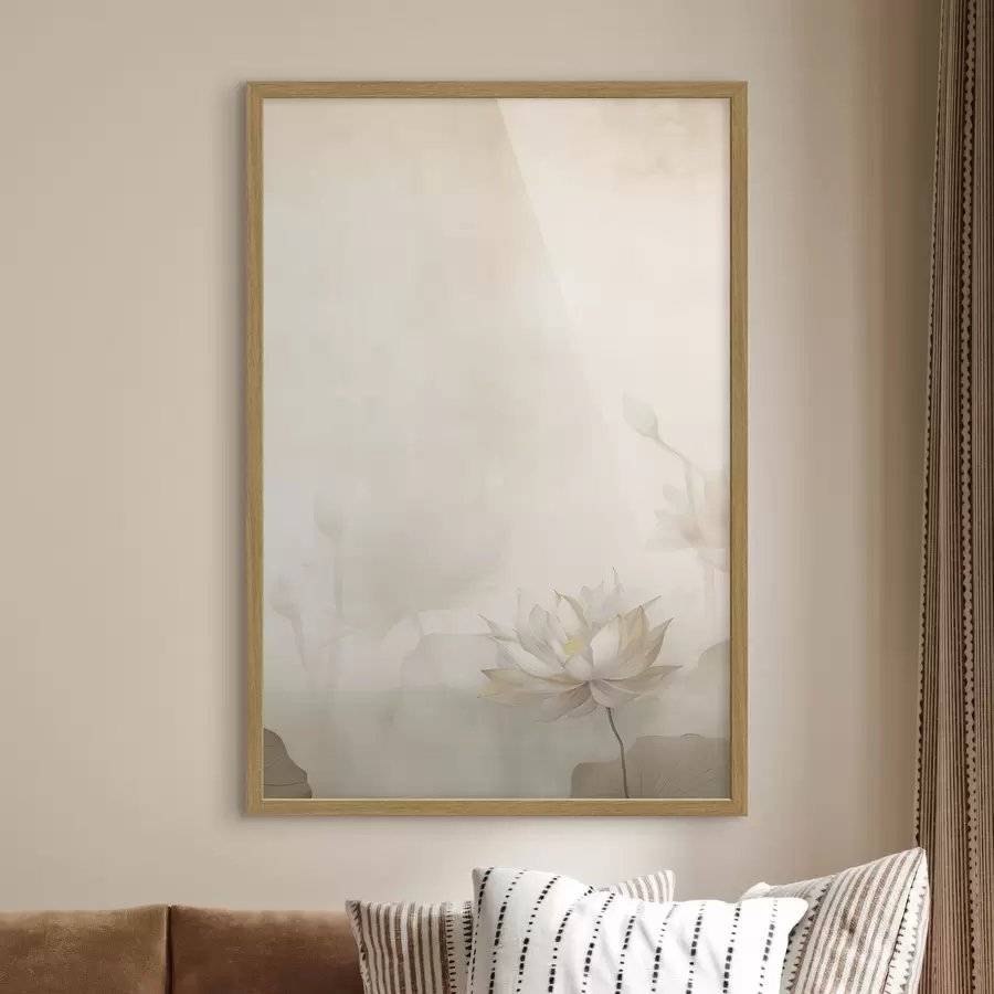 Fototapetai Lotus gėlė ant šviesaus fono f46070
