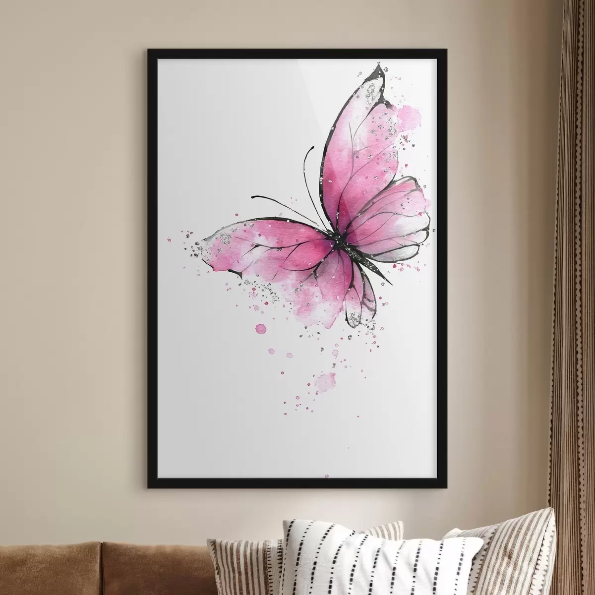 Plakatas Rožinis drugelis f46076