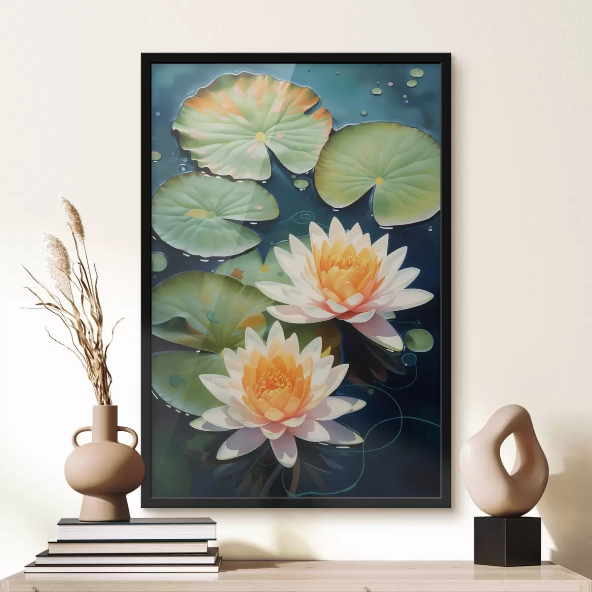 Plakatas Dvi lotoso gėlės f46084