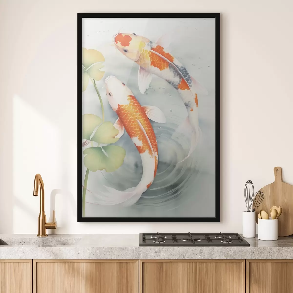 Plakatas Du nuostabūs žuvys tvenkinyje f46086