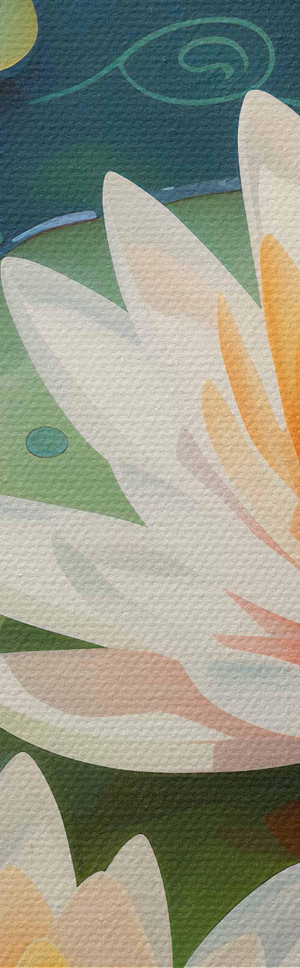 Paveikslėlis Žuvys tvenkinyje ir lotoso gėlės m00867