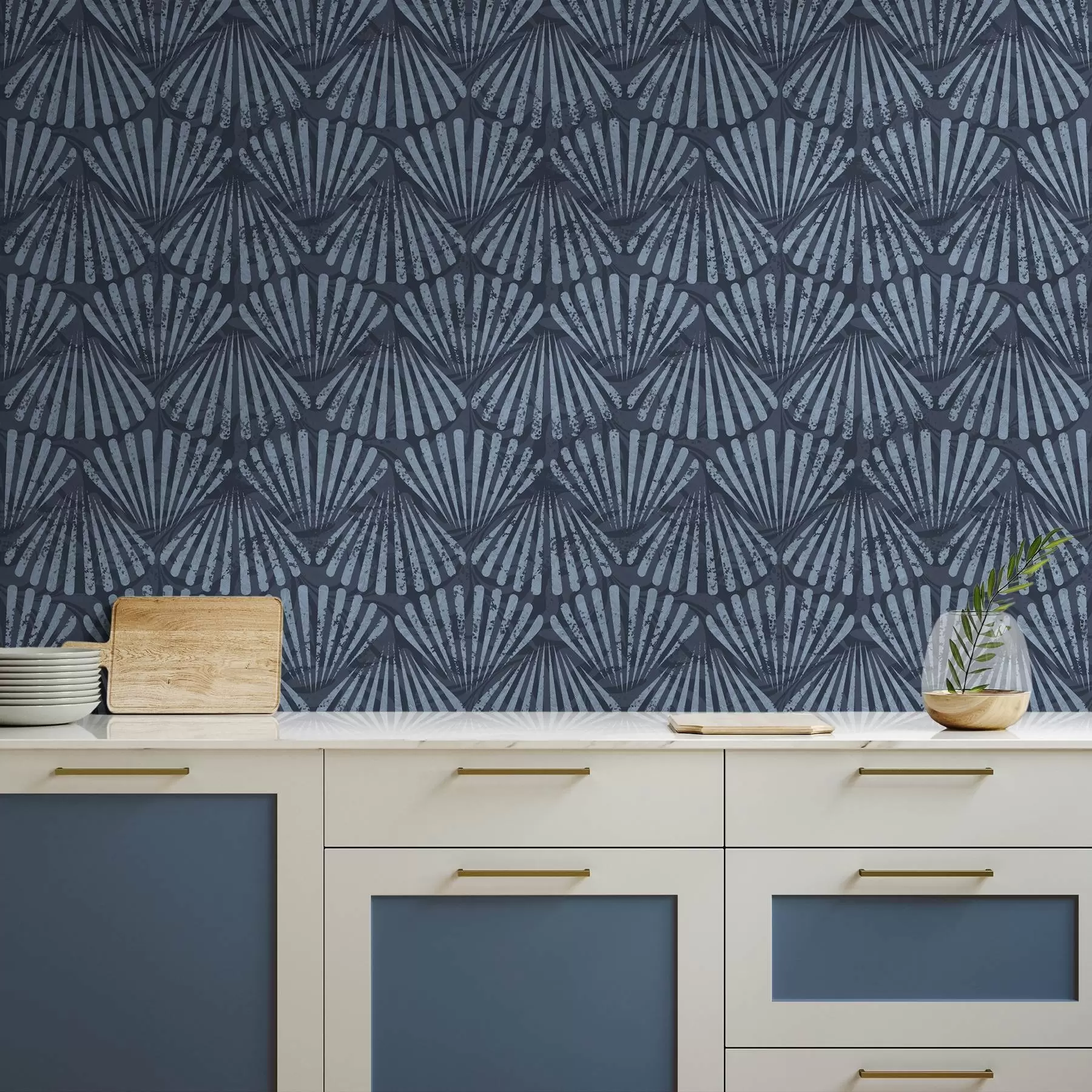 Fototapetai Abstrakčios mėlynos spalvos spinduliai, dinamiškas motyvas a00710