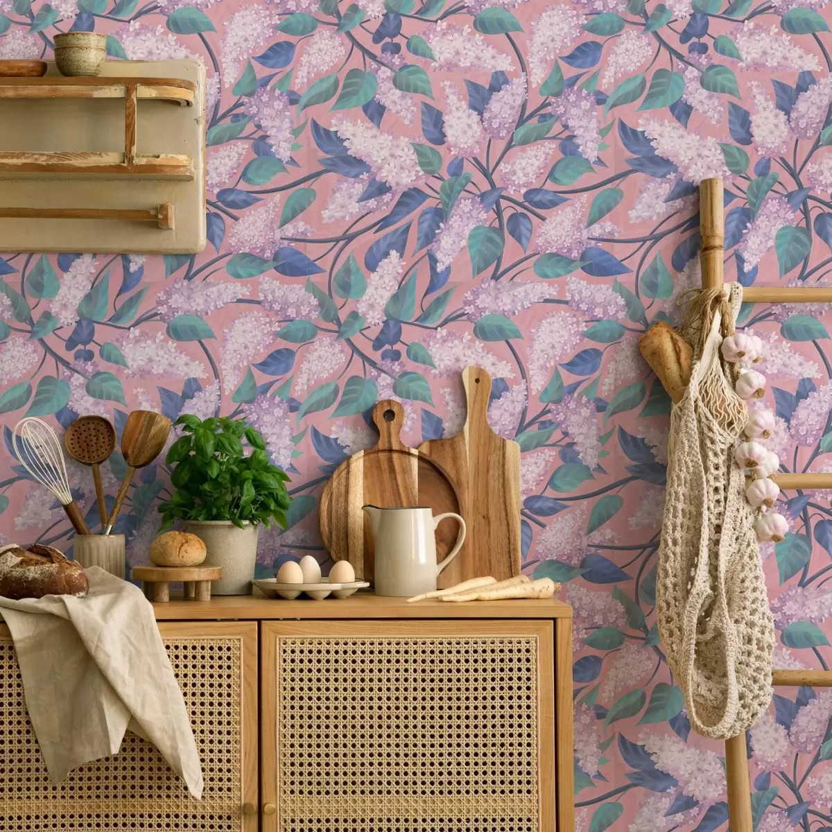 Tapetai Subtilūs alyviniai žiedai ant rausvo fono, pavasariška nuotaika a00797 Tapetai Subtilūs alyviniai žiedai ant rausvo fono, pavasariška nuotaika a00797