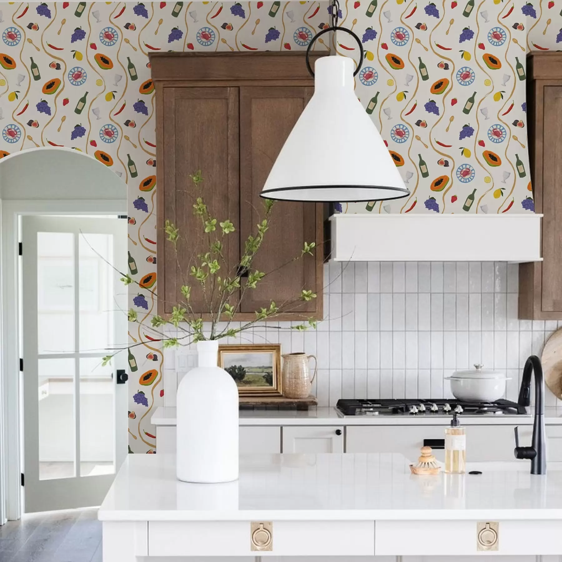 Fototapetai Buteliai, papajos, citrinos ir prieskoniai šviesiu fonu a00802