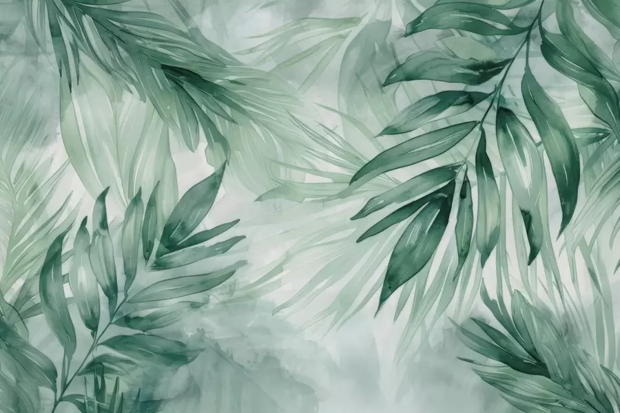 Fototapetai Paparčio lapai, akvarelė w04694