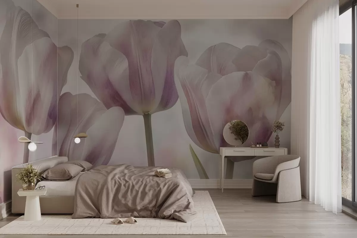 Fototapetai Tulipai švelniomis spalvomis w04700